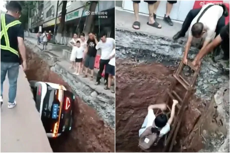 중국에서 바이두 로보택시 공사장 구덩이에 추락…사고가 자율주행차의 미래에 보여주는 것